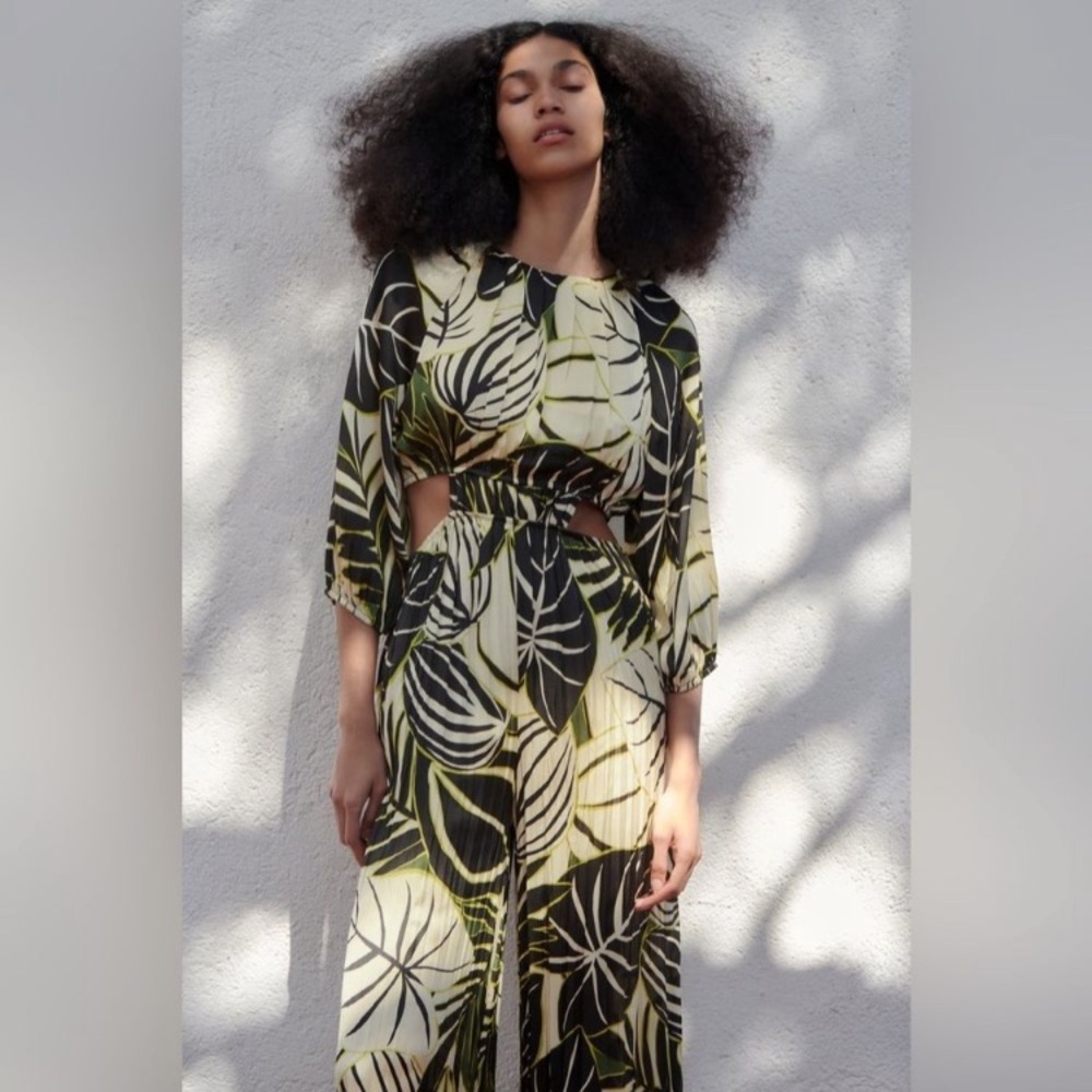 Zara floral jumpsuit